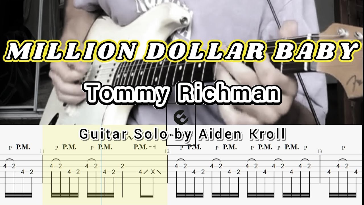 MILLION DOLLAR BABY  - Tommy Richman (Aiden Kroll cover) Guitar TABS