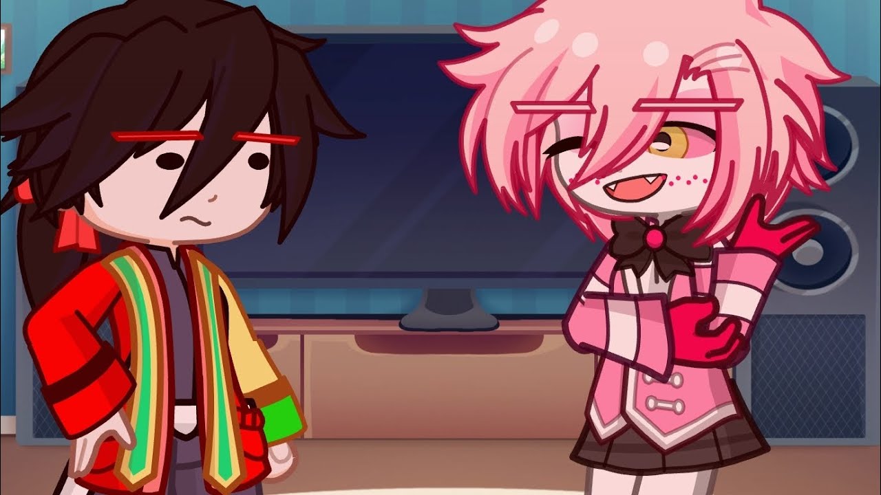 Los pilares reaccionan que giyuu es angel dust parte 1/??