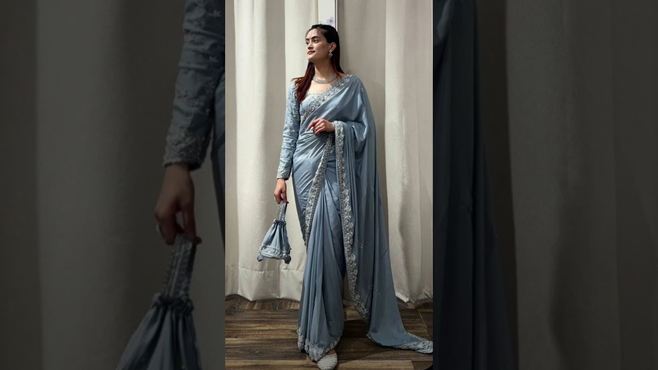 New fancy sari #party wear dresses &hearts;️🎀🎀#shortvideo #youtubeshorts