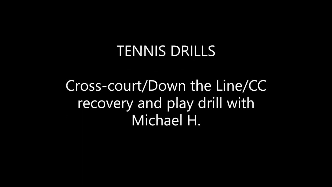 Tennis Coaching Drill: Cross-court, Down-the-line to Open with Michael H