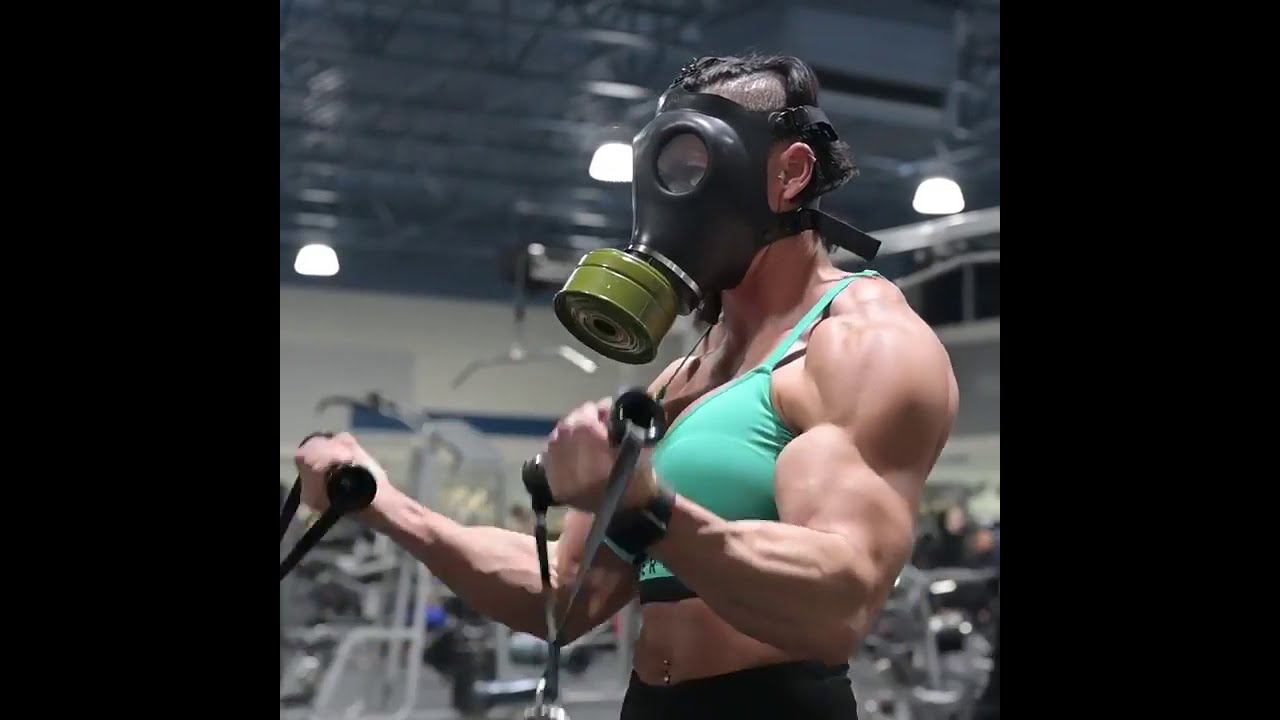 Crazy biceps workout -  Kristen Nun - Her strong arms look incredible