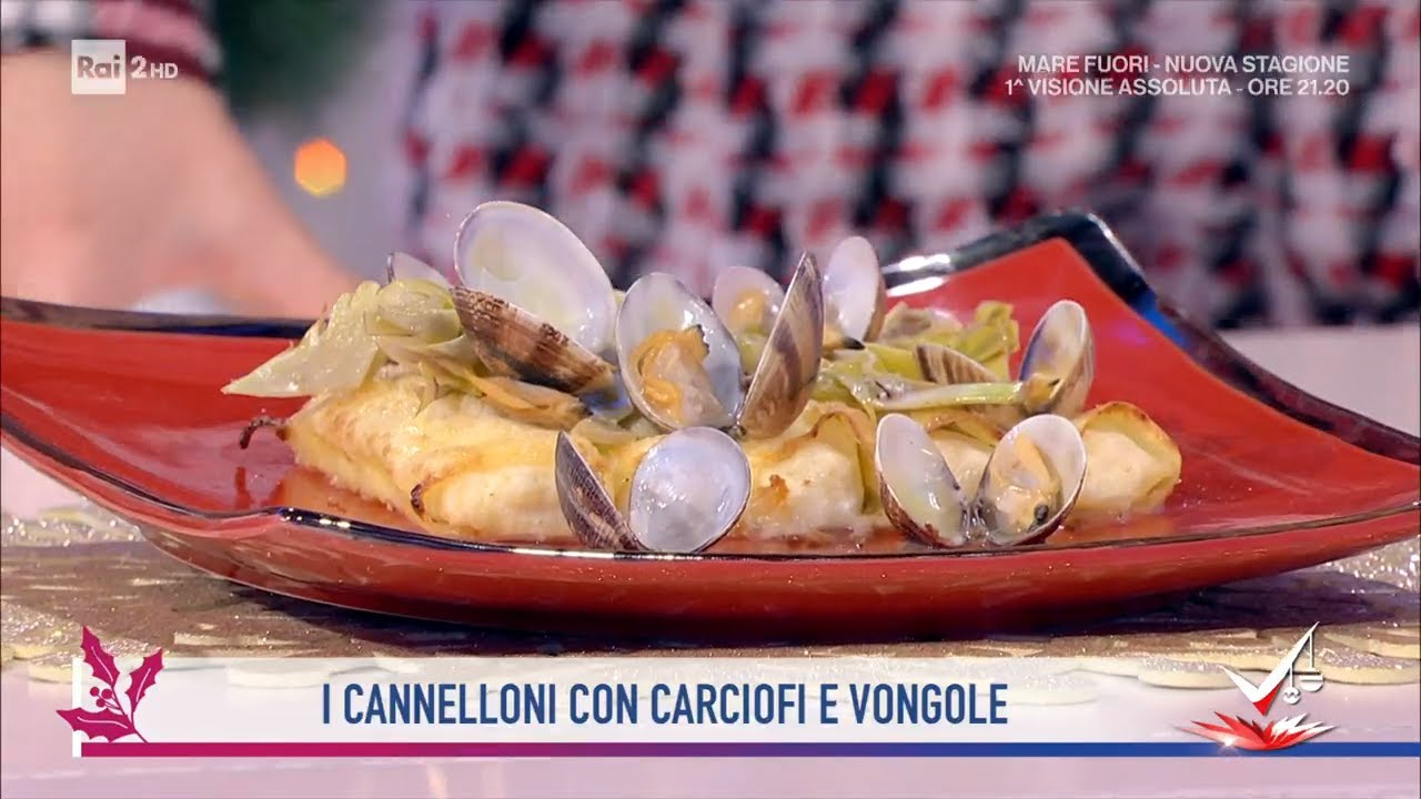 Matteo Torretta - Cannelloni con carciofi e vongole - Detto Fatto 15/12/2021
