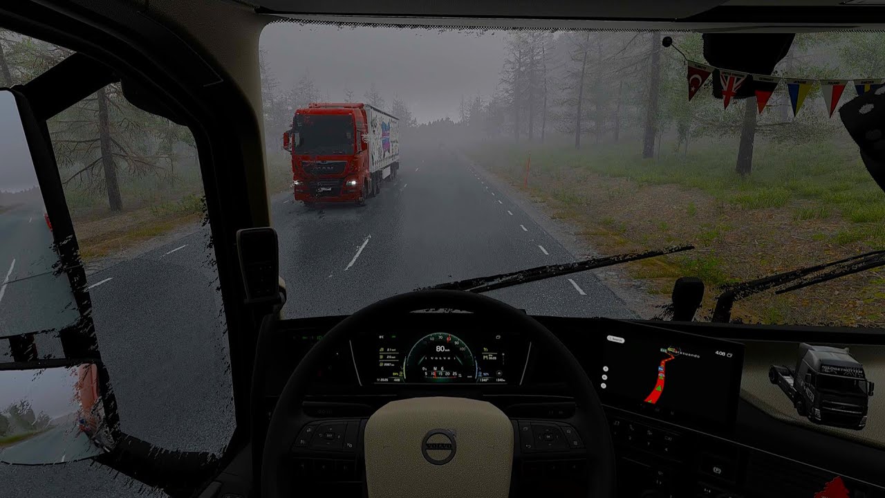 ETS2 Volvo FH in Heavy Fog | Most Realistic Drive Ever | Euro Truck Simulator 2 v1.57