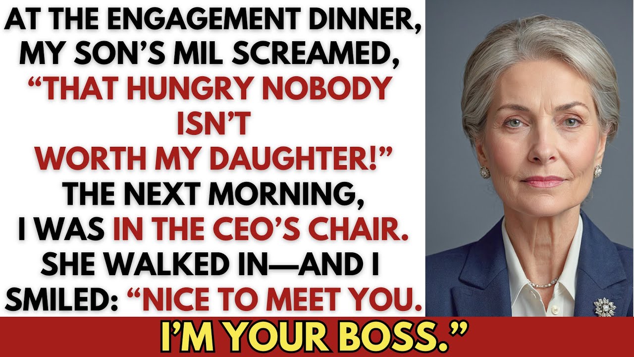 At the Engagement Party, My Son’s MIL Yelled: “That Hungry Nobody Isn’t Worth My Daughter!”—So I…