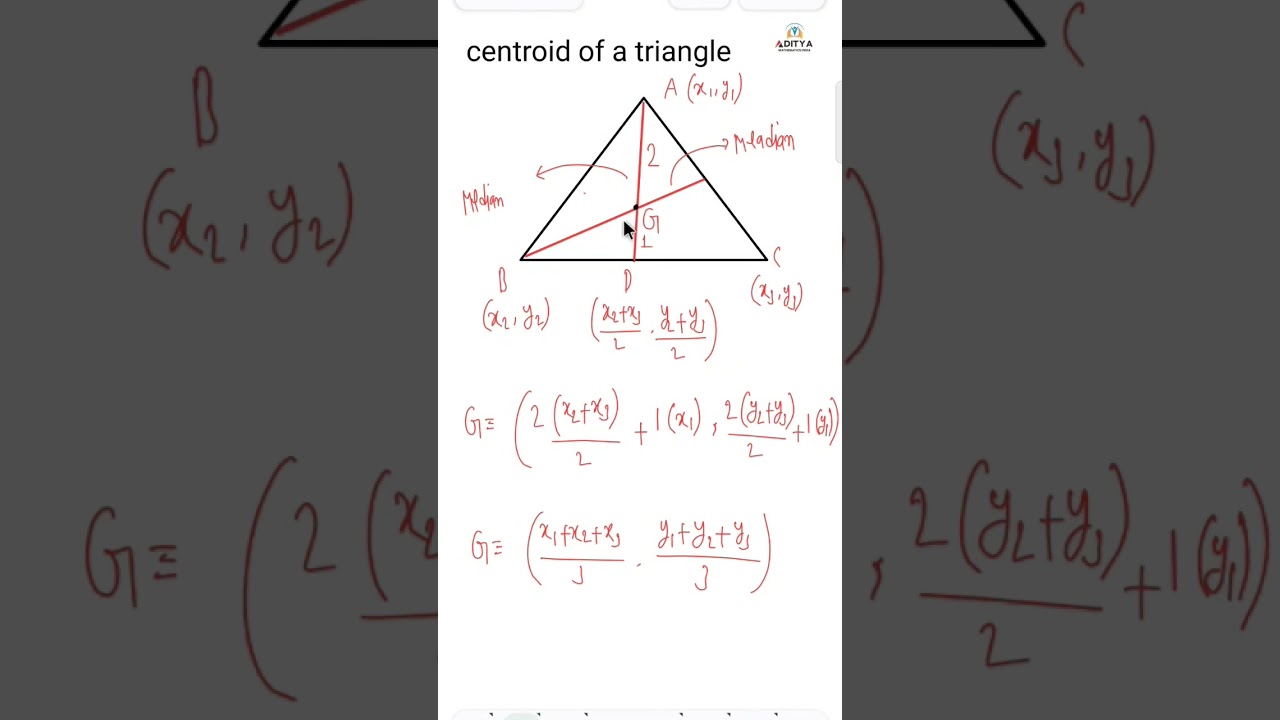 centroid of triangle 
