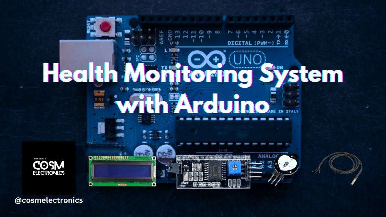Health Monitoring System with Arduino | DS18B20 Sensor | Pulse Sensor #cosmelectronics #arduino #diy