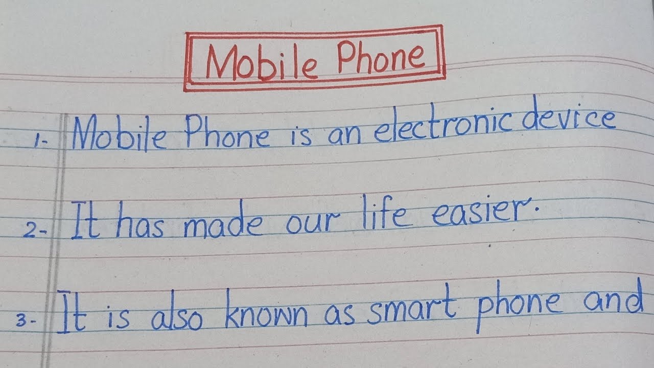 10 Lines on Mobile Phone / Essay on Mobile Phone #mobile ##essaywriting #mobilephone