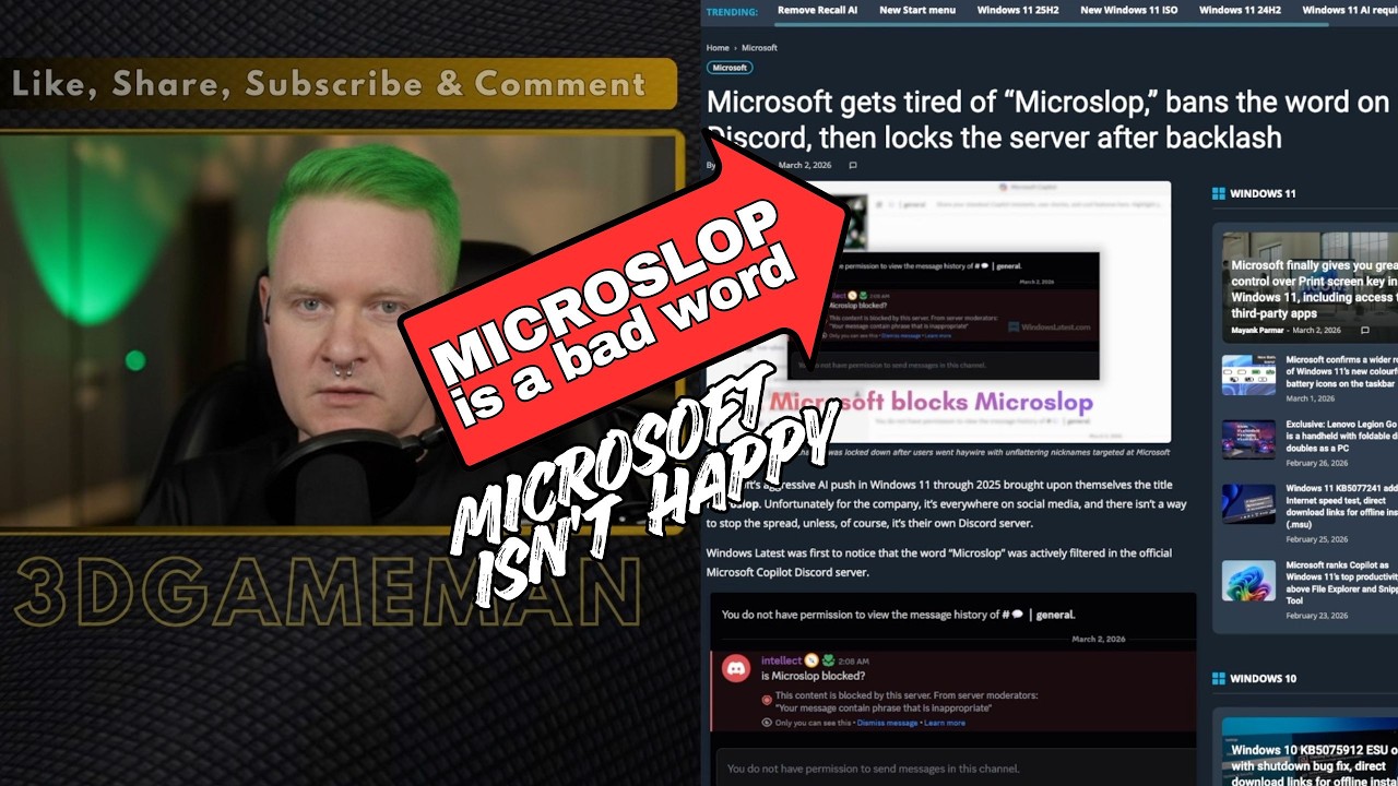 MICROSLOP Is Offensive.... To Microsoft