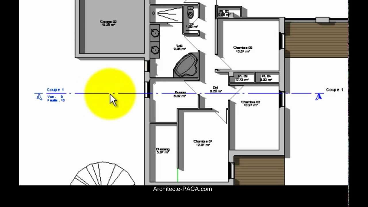 COUPE d'une maison pour permis de construire - Définition, exemple | Architecte-paca.com