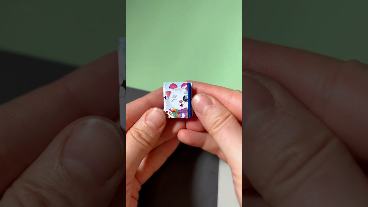 Mini book 📕 #minibook #sticker #stickers #diy #kawaii #papercraft #paper #aesthetic #cat #retro