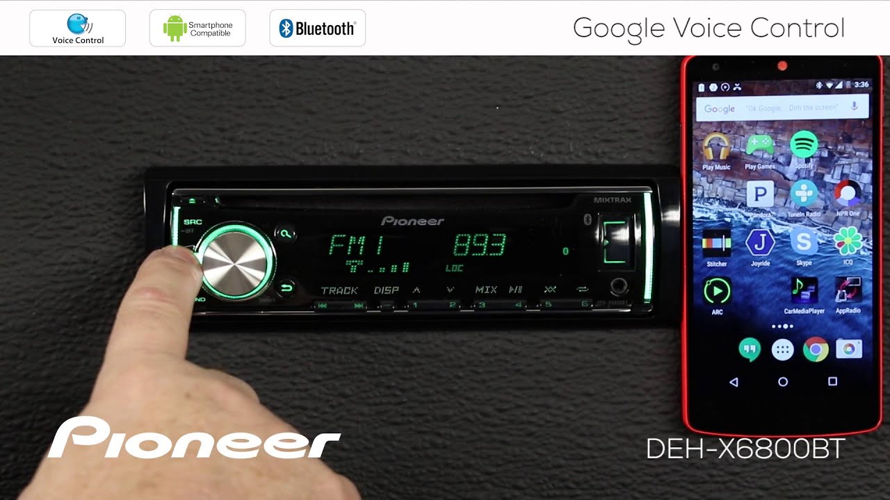 How To - DEH-X6800BT - Google Voice Control