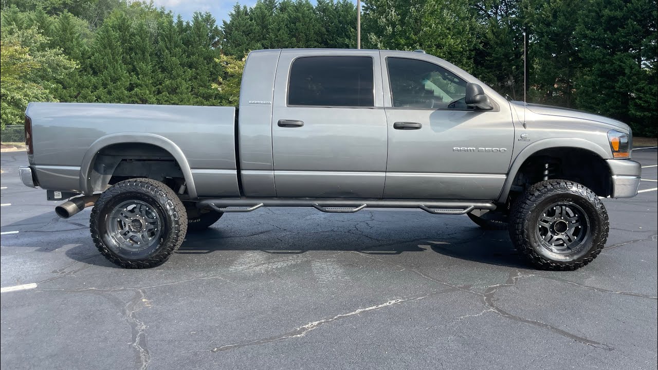 Take off video! LIFTED 2006 Dodge RAM 2500 MEGA CAB SLT 5.9L Cummins 4x4! FOR SALE and review!