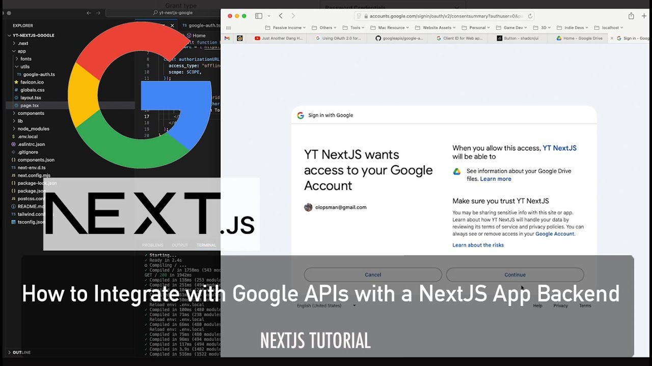 How To Integrate with Google APIs from a Nextjs App Backend