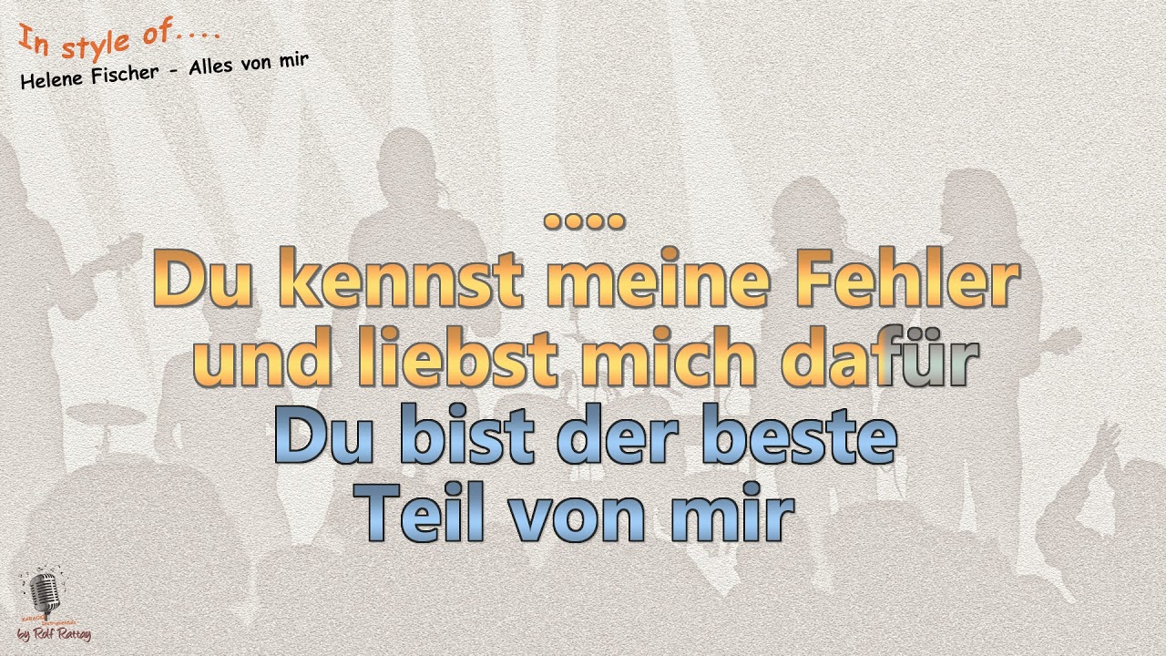 Helene Fischer - Alles von mir -  Instrumental und Karaoke