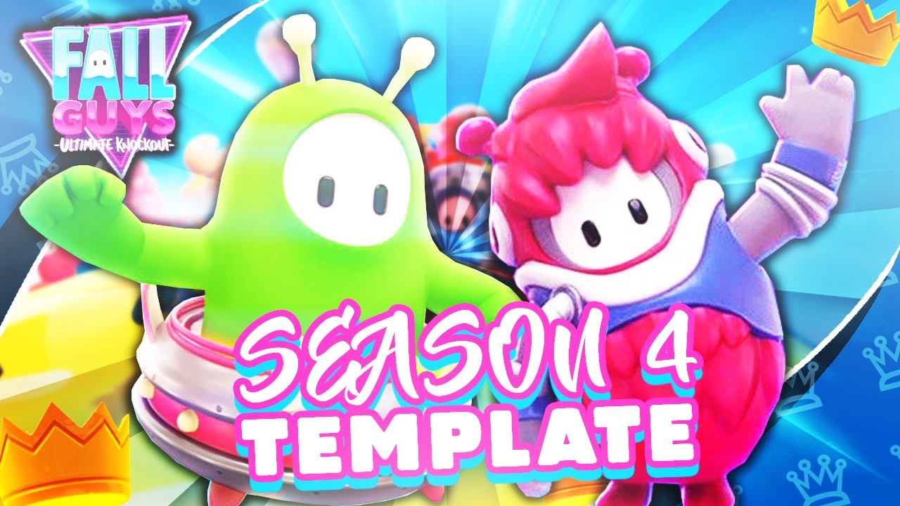 FALL GUYS SEASON 4 THUMBNAIL TEMPLATE PSD!!