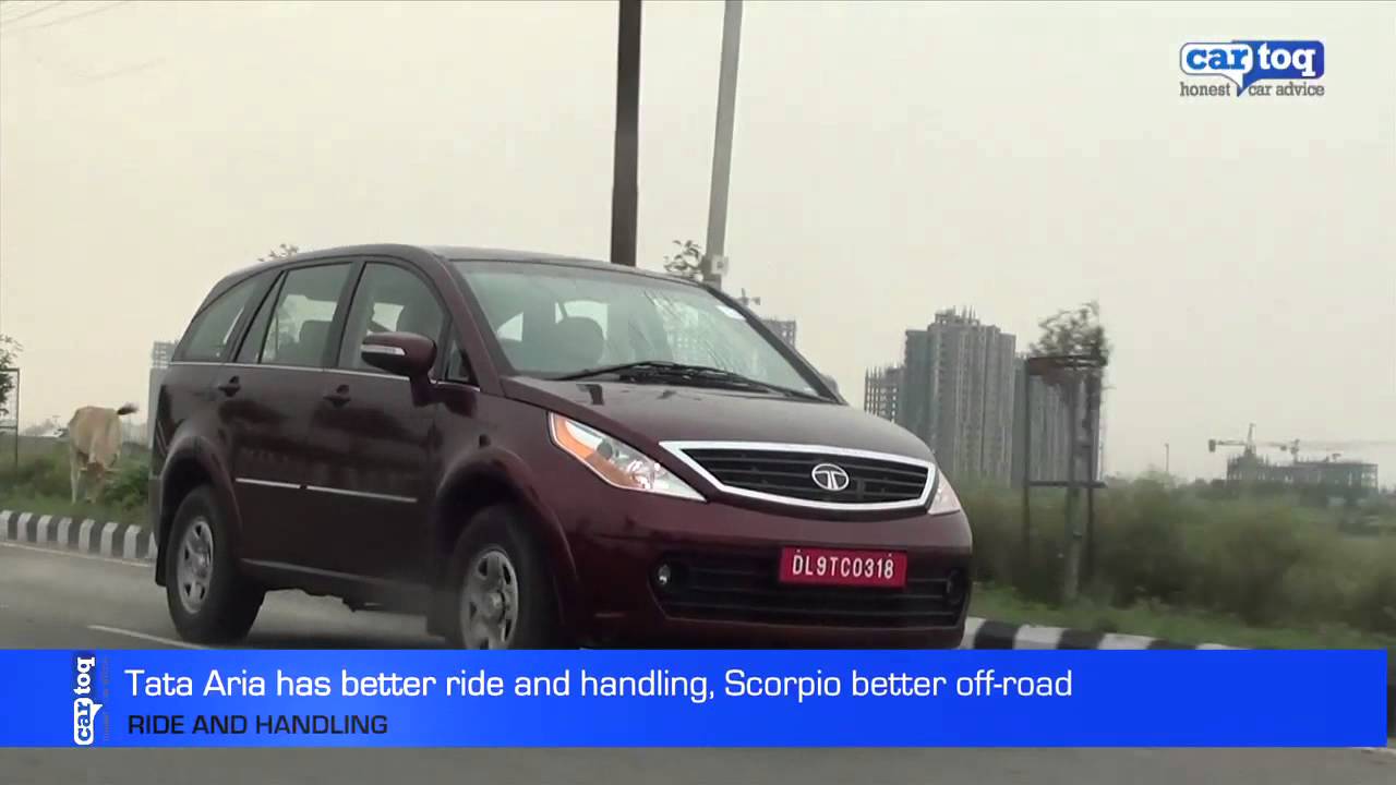 Mahindra Scorpio vs Tata Aria video comparison by CarToq.com