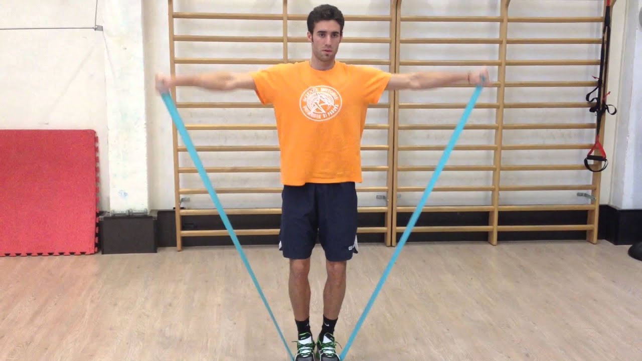 SPALLE: alzate laterali con elastici