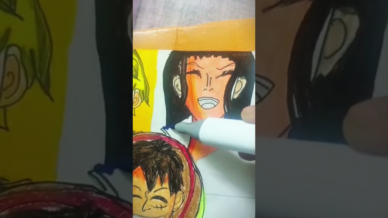 nico robin drawing. 4 day of straws hat crew drawing challenge. 