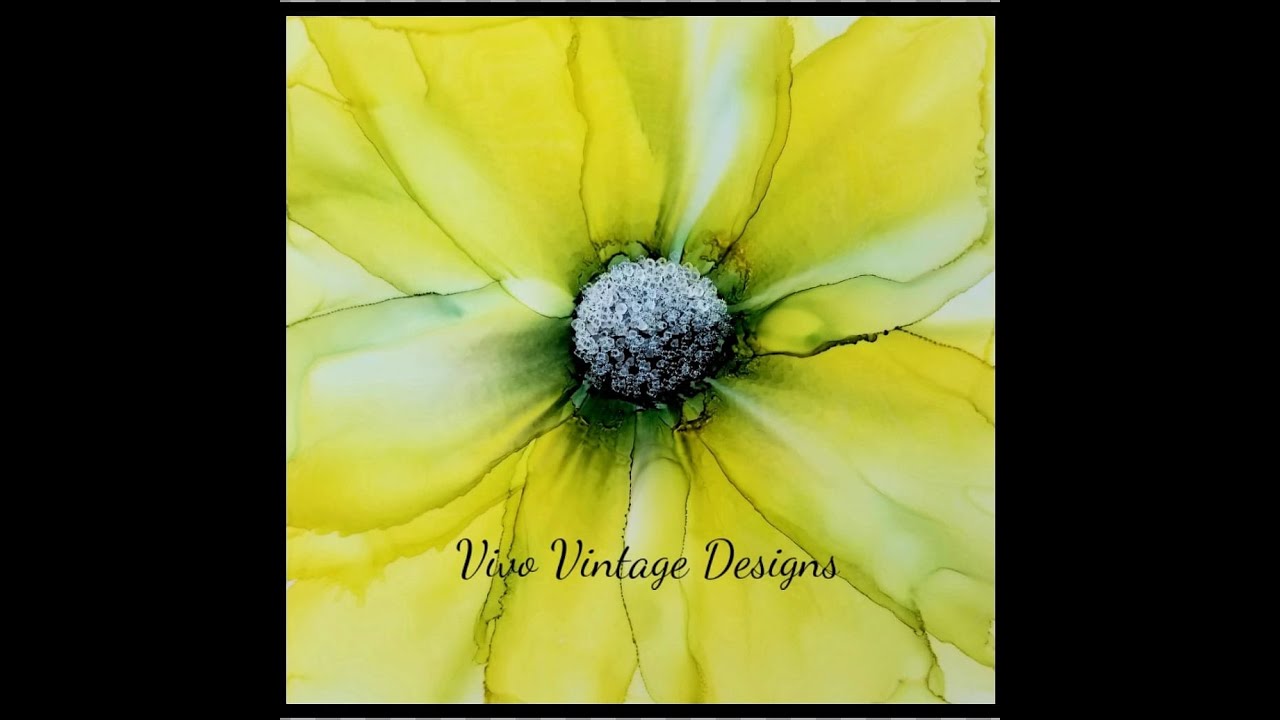 #87 Two ways to create alcohol ink flowers on ceramic tile