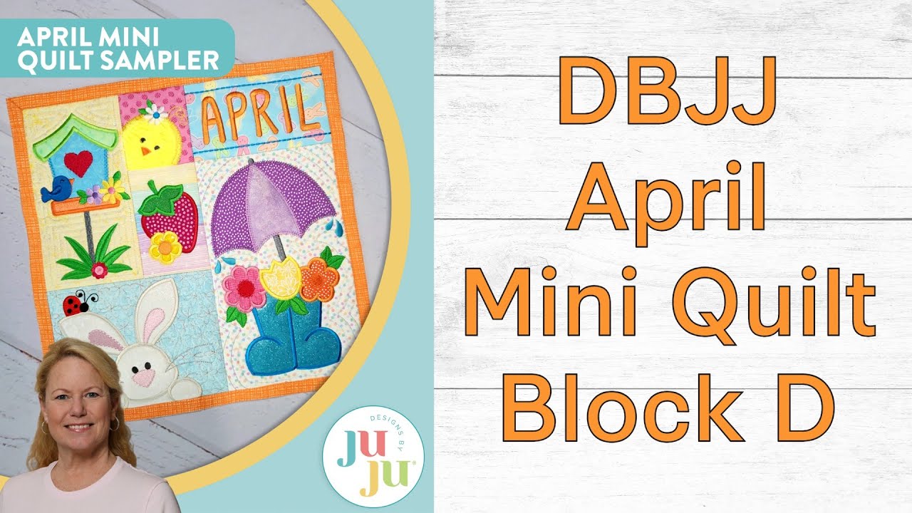 Last Block!!  #DBJJ April Mini Quilt, Block D. An Embroidery FAIL/SAVE!  The Stitchuation Rm 3/19/26