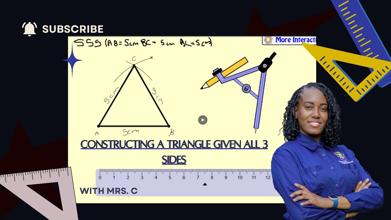 HOW TO CONSTRUCT A TRIANGLE GIVEN ALL 3 SIDES SSS METHOD