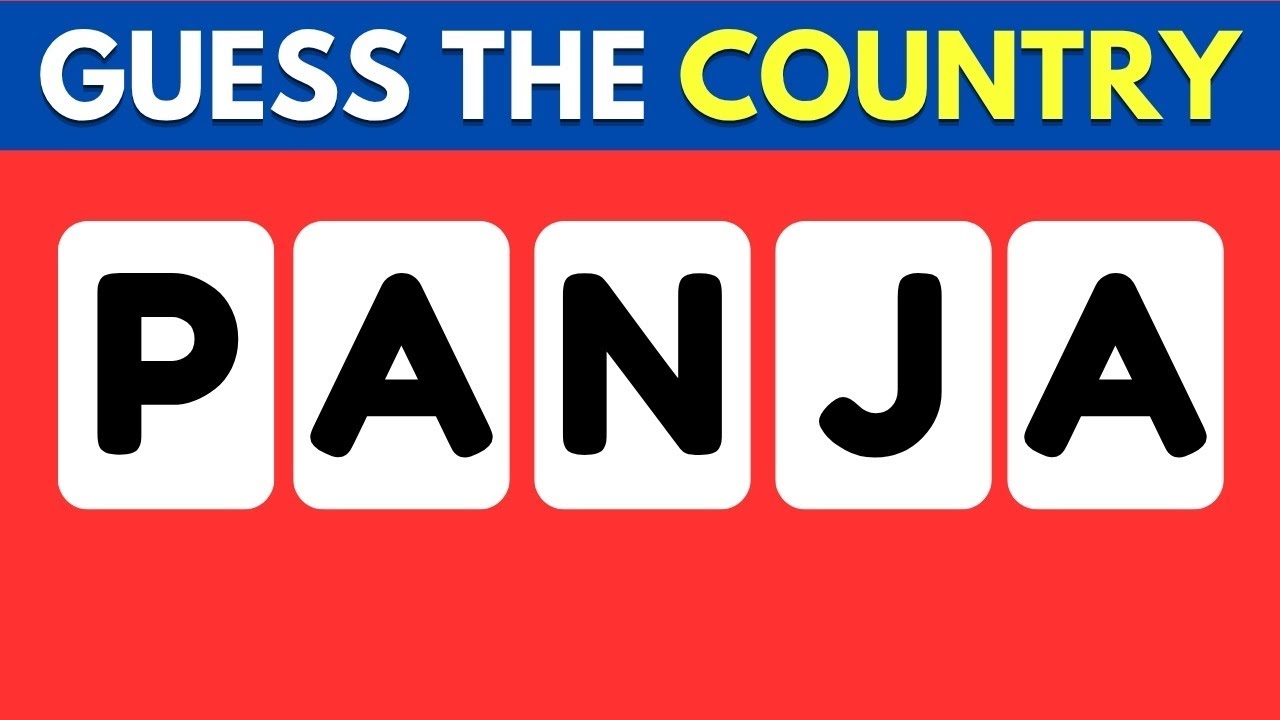 Guess the Country by its Scrambled Name 🌍 | 50 Questions (Easy to Hard) Country Quiz Challenge!