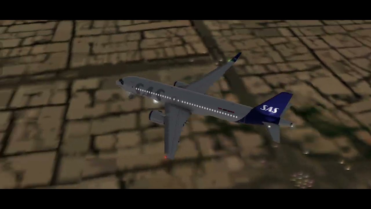 Airbus A220-200 autopilot landing in dubai international airport in rfs