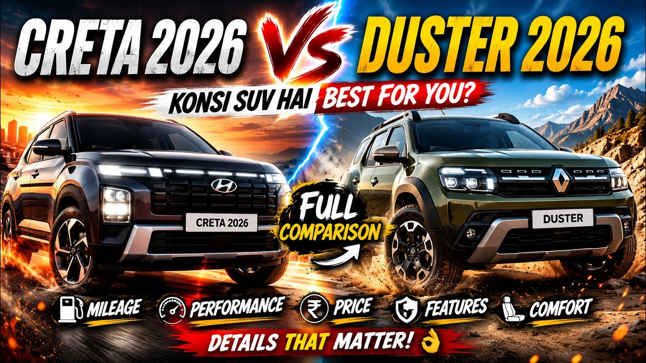 🔥 2026 Hyundai Creta vs. 2026 Renault Duster || Creta vs. Duster Real Comparison || Made With AI