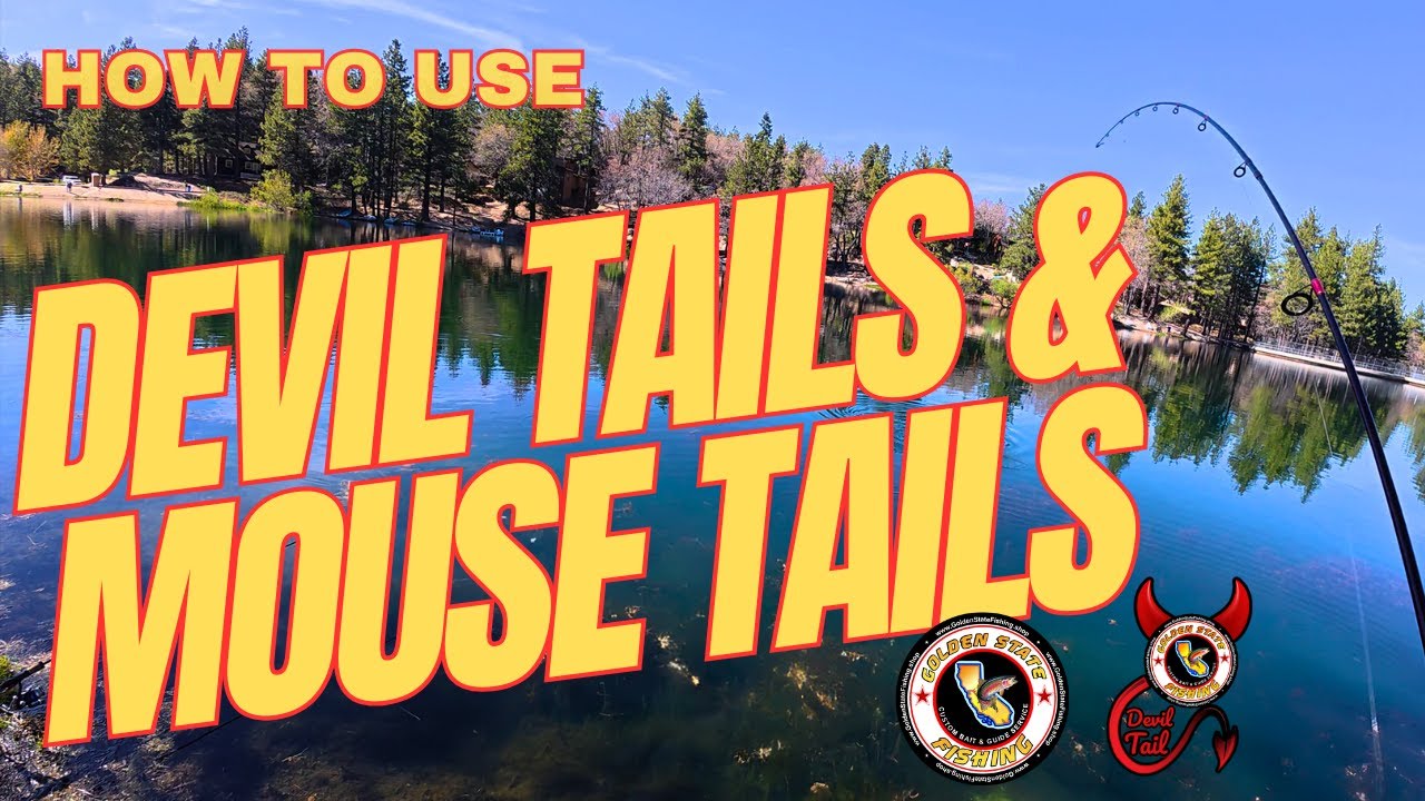 How To Catch Stocked TROUT - Golden State Fishing Custom Baits Devil Tails and Mouse Tails