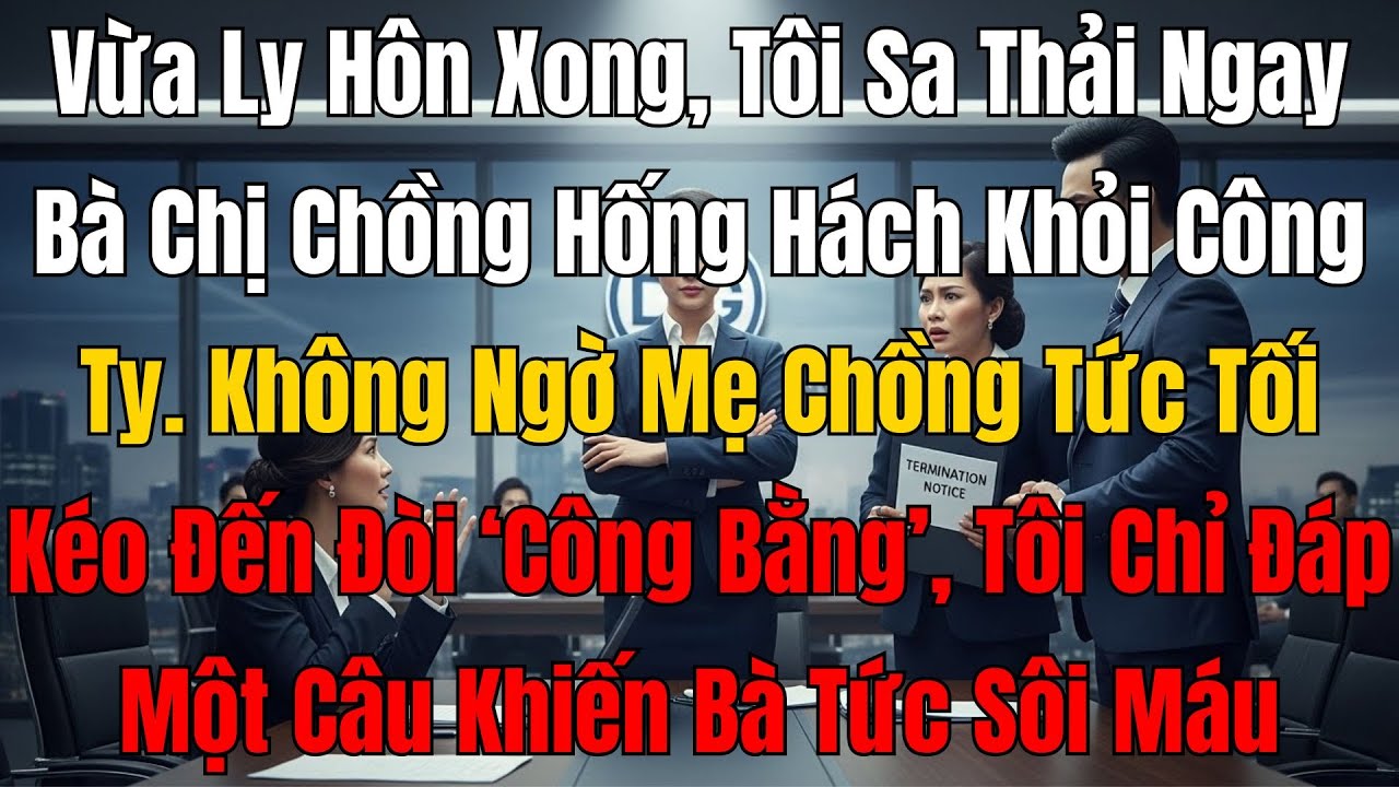 Vừa Ly Hôn Xong, Tôi Sa Thải Ngay Bà Chị Chồng Hống Hách Khỏi Công Ty. Ai Ngờ Mẹ Chồng Tức Tối Đến…