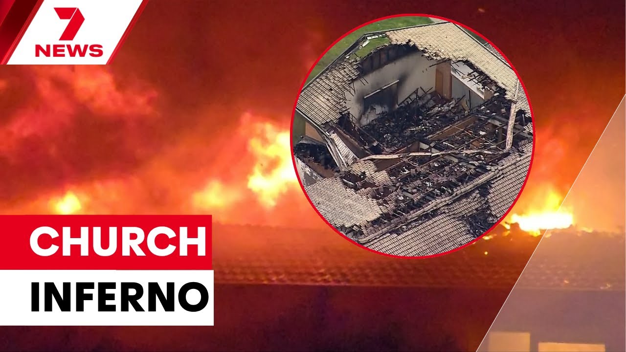 Fire rips through Mormon church in Hebersham | 7NEWS