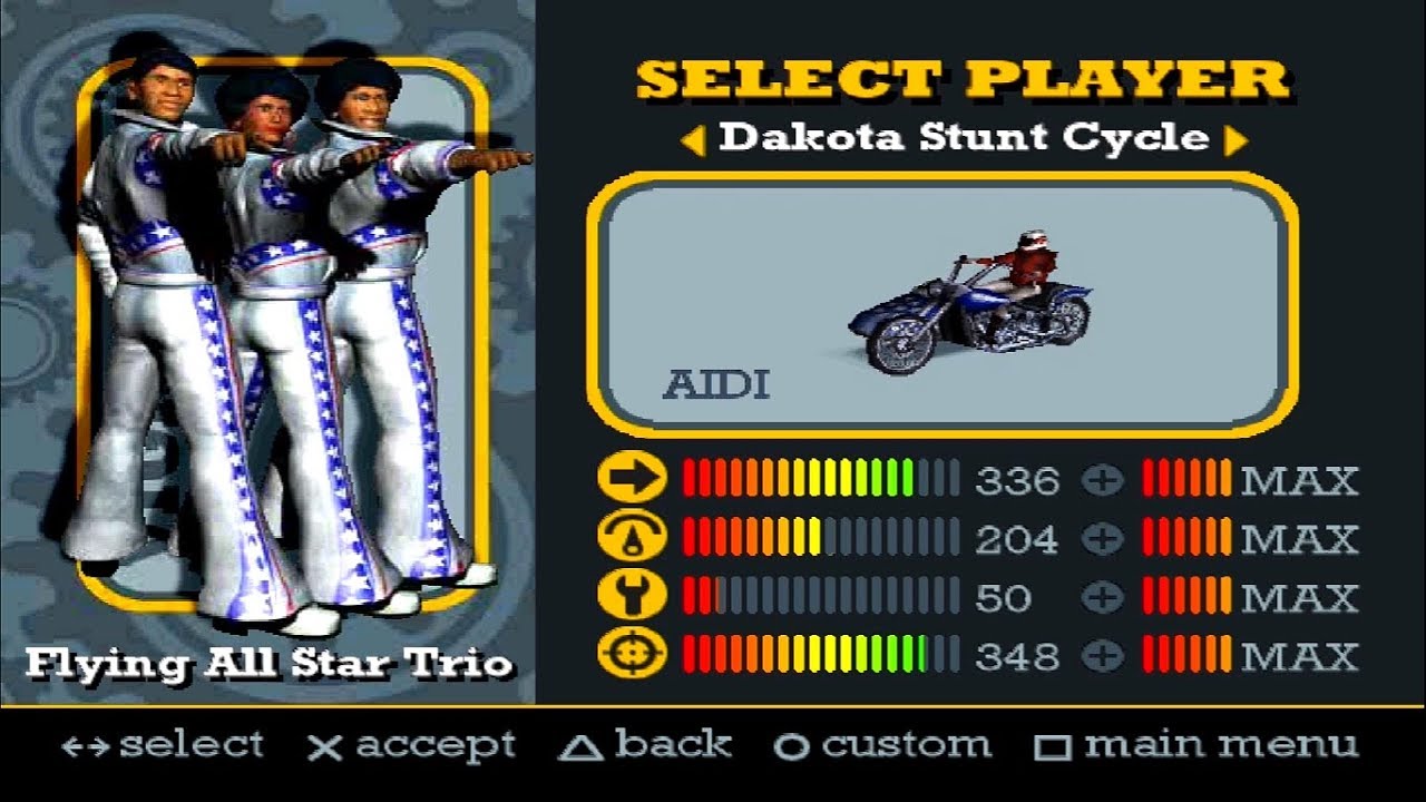 Vigilante 8 2nd Offense (PS1) - Dakota Stunt Cycle | Quest (1 Player) | Gameplay