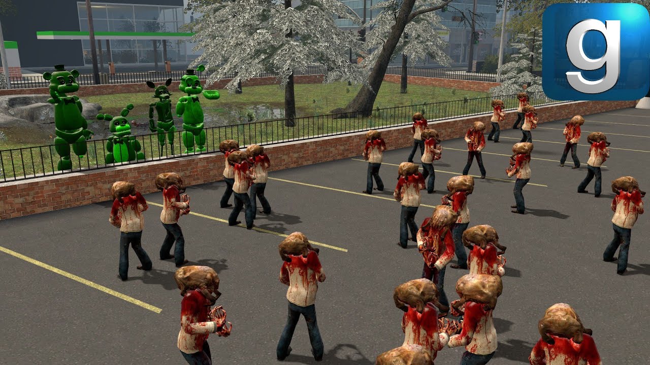 FNaF в Gmod | FNaF против зомби-апокалипсиса (часть 1)