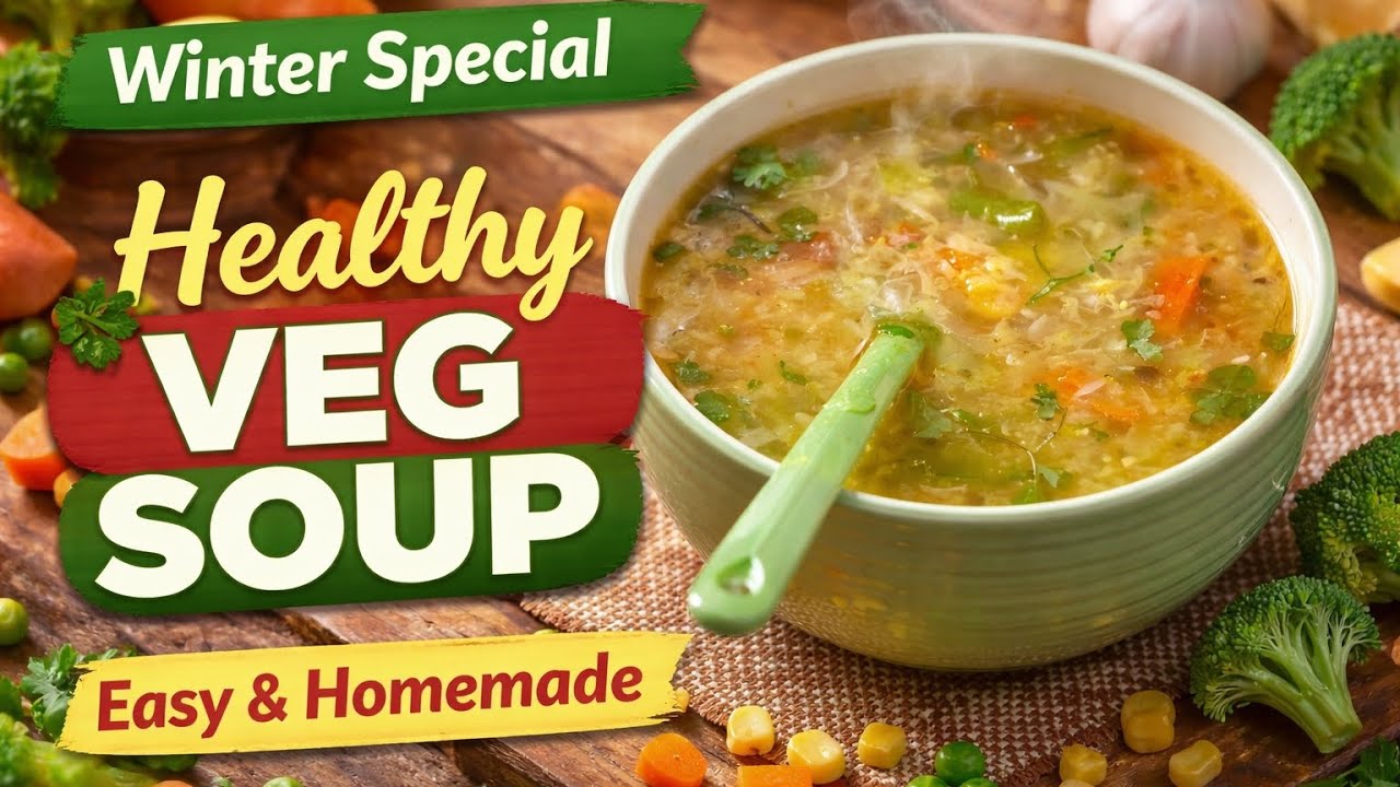 सर्दियों के लिए हेल्दी वेज सूप | आसान और टेस्टी सब्ज़ी सूप रेसिपी | Veg Soup Recipe