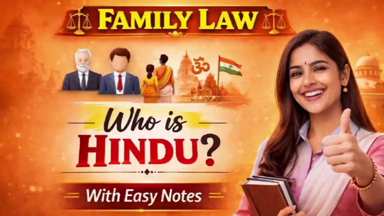 Who is Hindu? 🤔 | Hindu Law Explained 📚 | Easy Notes ✍️ | BA & BA LL.B 🎓 #hindu #law #familylaw 