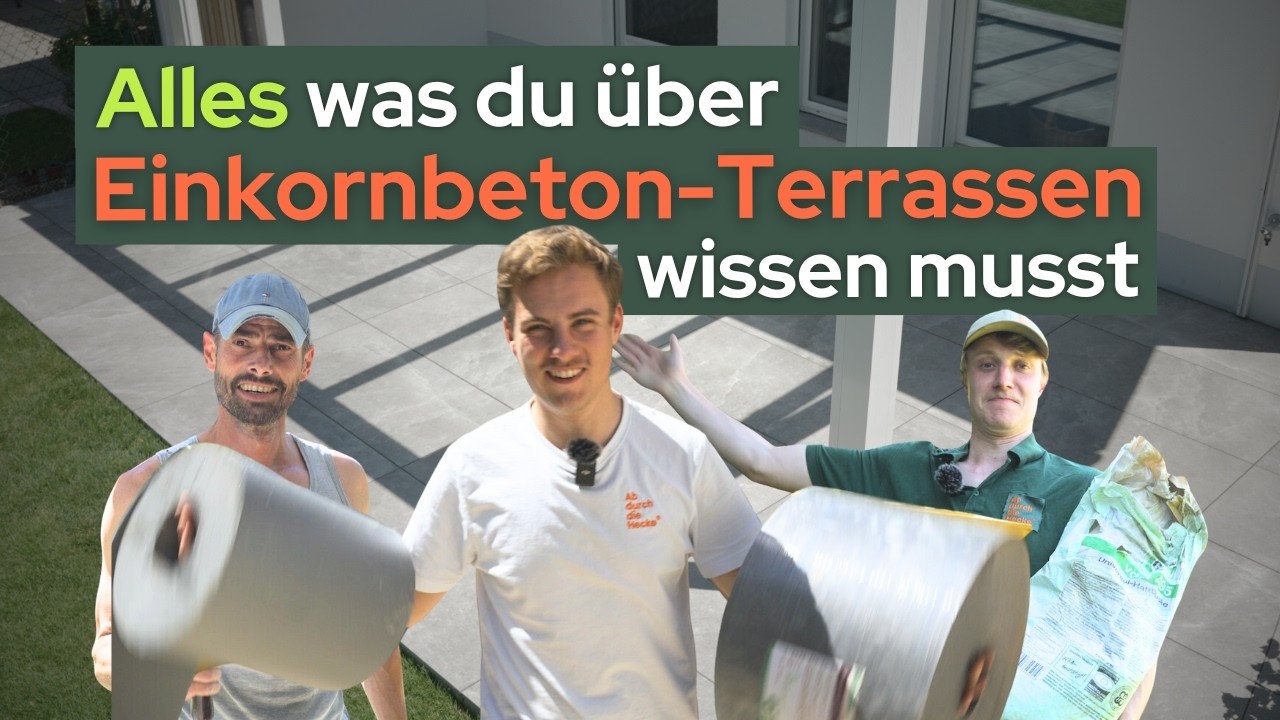 Ab durch die Hecke VLOG 9: So baust du eine Einkornbeton Terrasse - Terrassenplatten verlegen