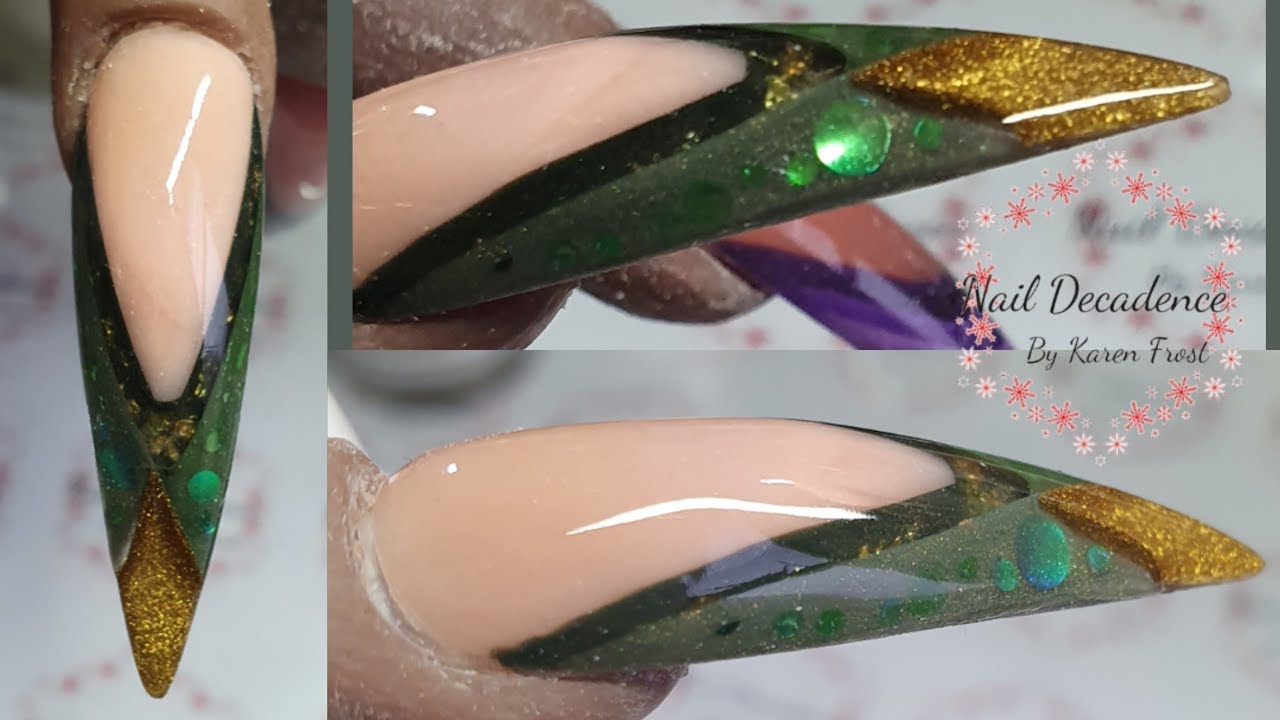 3D French Nails with a Twist | Geometric Colour Block | All Acrylic