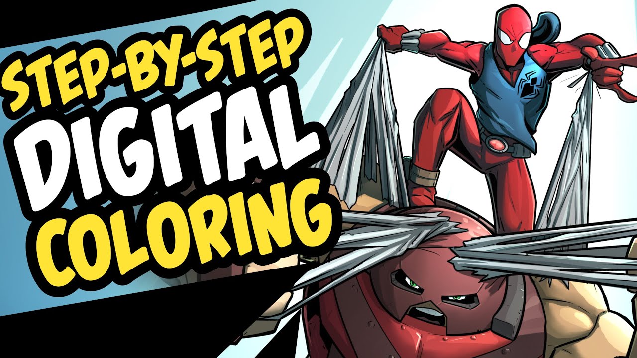 Digital Coloring | Step-by-Step Comic Book Style Colors
