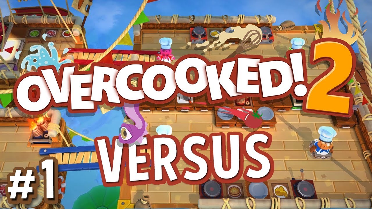 Overcooked 2 Versus - #1 - Pancakes vs Waffles!! (4 Player Gameplay)