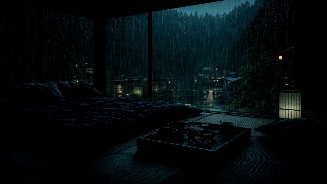 Lluvia Relajante Para Dormir en un Dormitorio Oscuro 🌧 | Sonidos Naturales para Dormir, Meditar