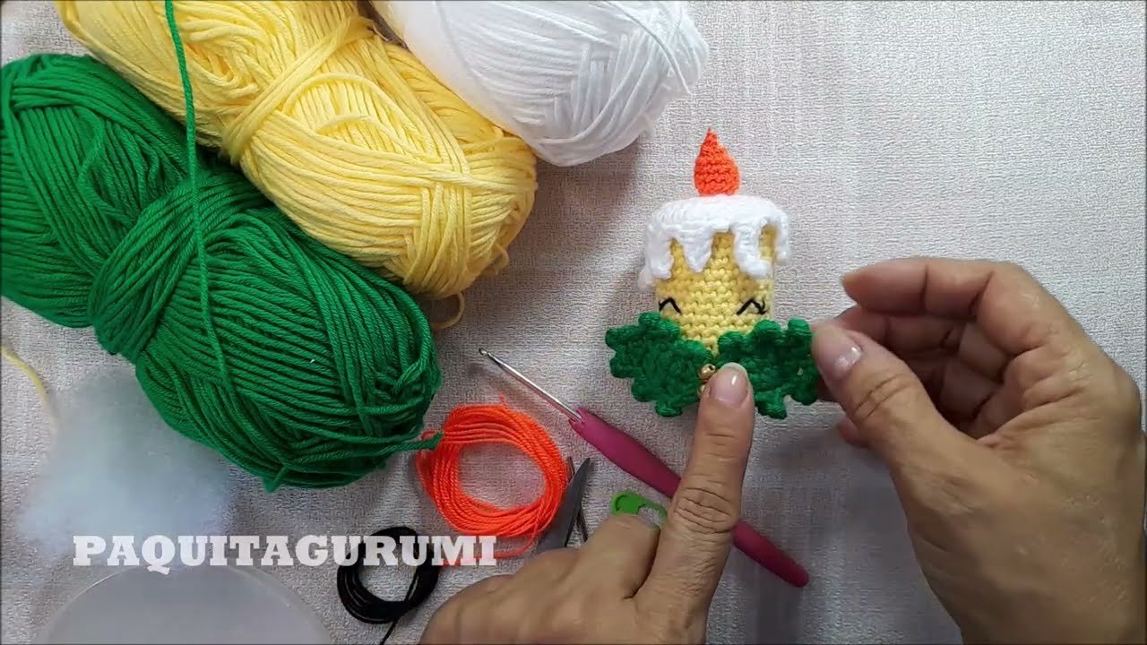 VELA de NAVIDAD AMIGURUMI tutorial paso a paso.