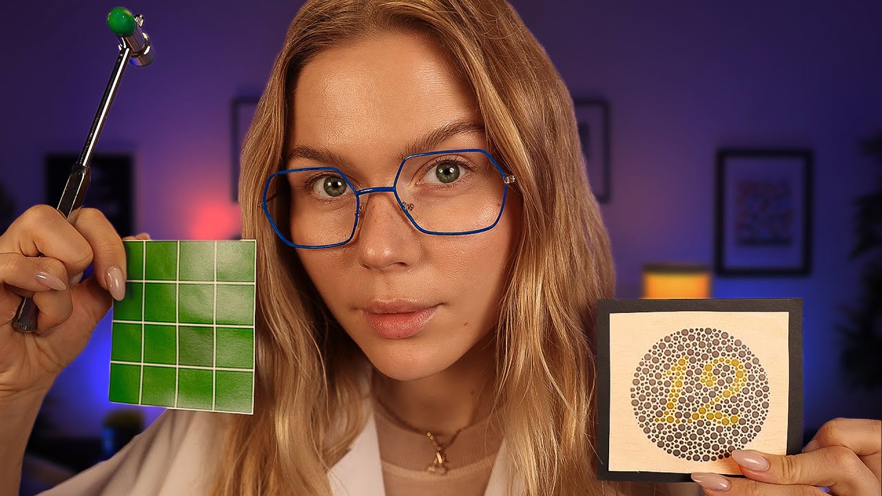 ASMR Focus, Coordination & Color Blind Vision Test RP ~ Medical RP