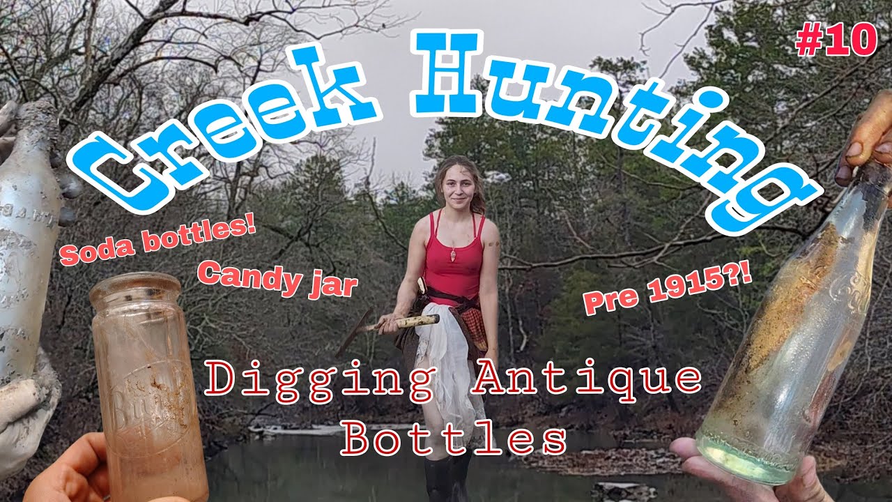 1910s Bottle Dump Gives  Up Lots Of Soda Bottles!- Creek Hunting #10