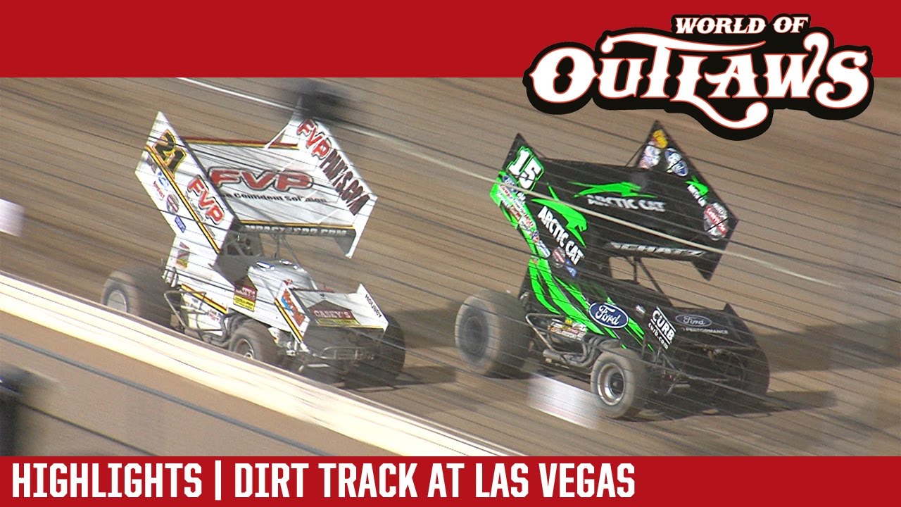 World of Outlaws Craftsman Sprint Cars Dirt Track at Las Vegas March 9, 2017 | HIGHLIGHTS