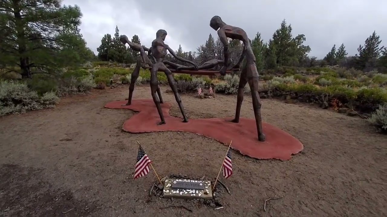 Living Memorial Statue Garden: Mount Shasta California | 2 hour self guided tour in 6 minutes POV