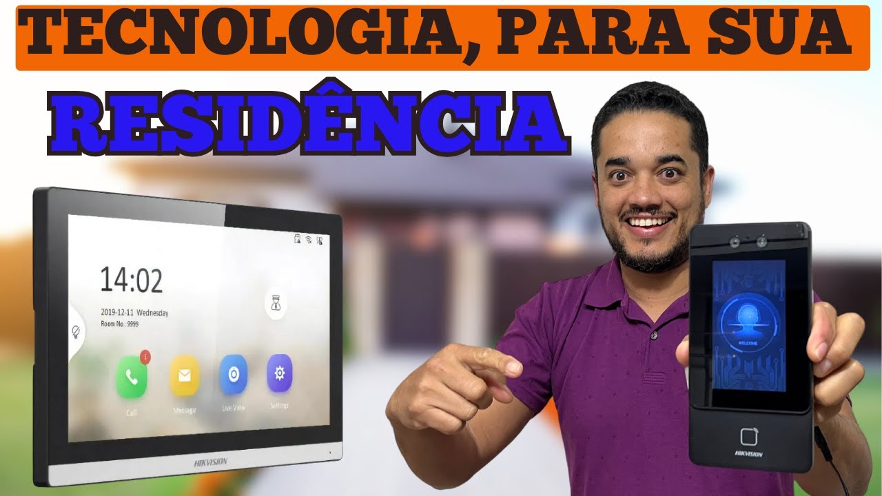 Vídeo Porteiro IP, Integrado na Alexa  com Controle de Acesso Facial (Hikvision DS-K1T342MWX)