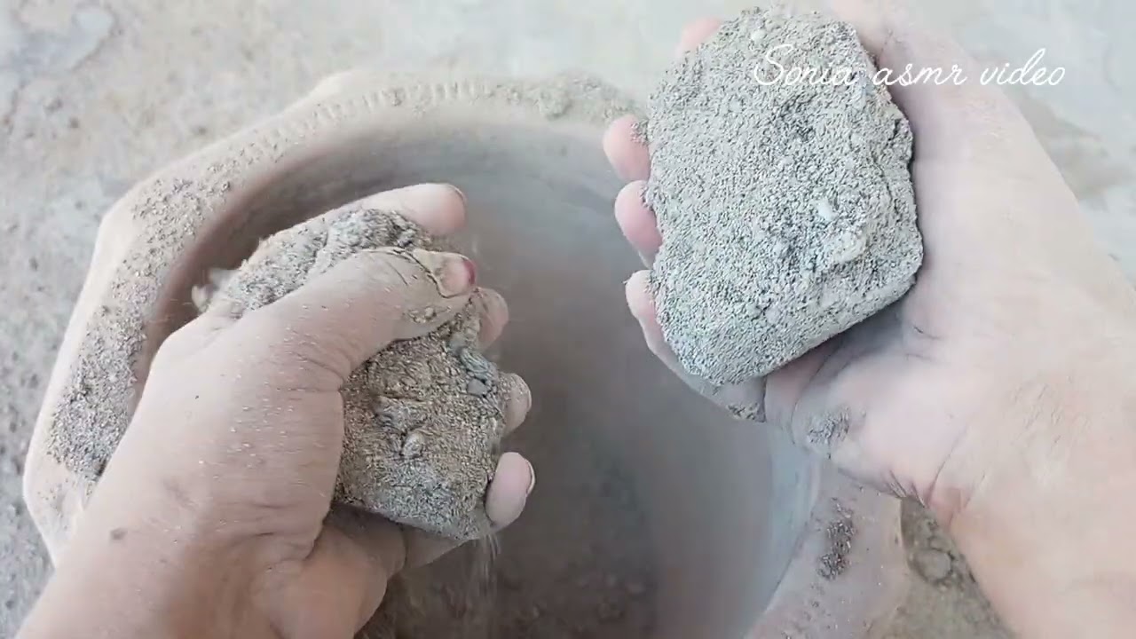 New video Gary send cement crumbling video #crunchycrumbles #sonia_asmr_video 
