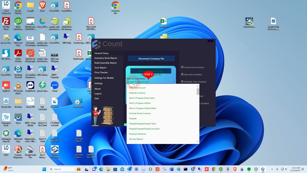 Setting up Count Inventory Desktop app for use with our Mobile App.
