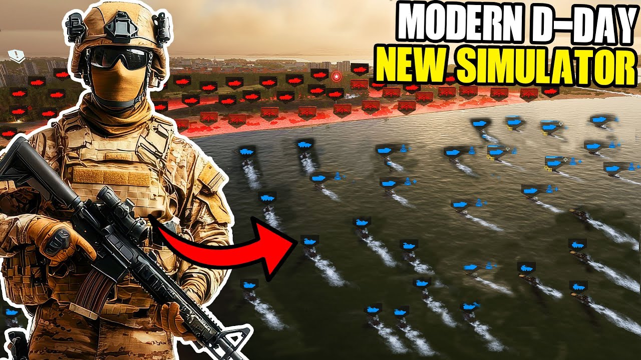 This New Modern US ARMY D-DAY Beach Invasion is BRUTAL in Broken Arrow Simulator!