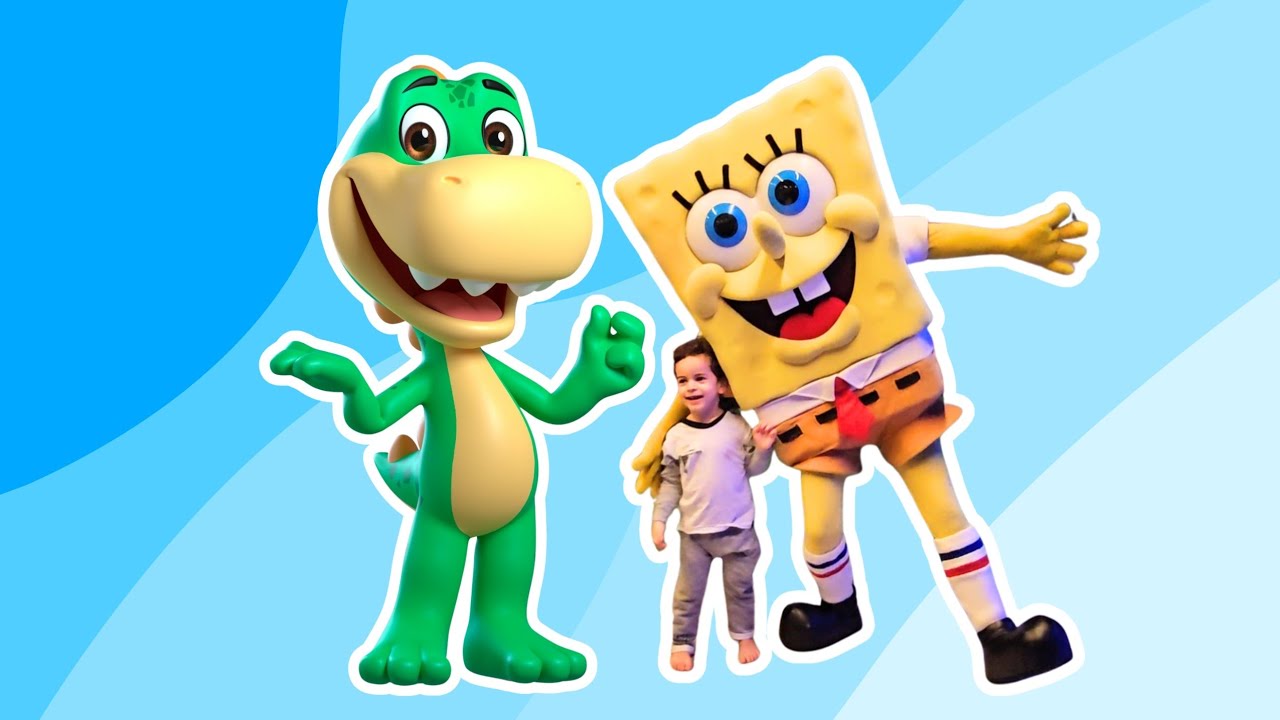 BOB ESPONJA E DINO RESTAURANTE! E muitos brinquedos legais! 